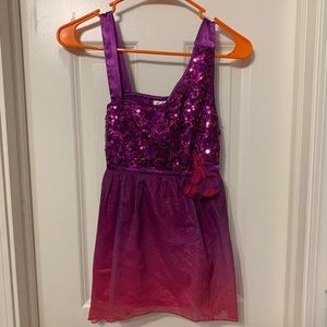 Justice Sparkly Purple Tank Top